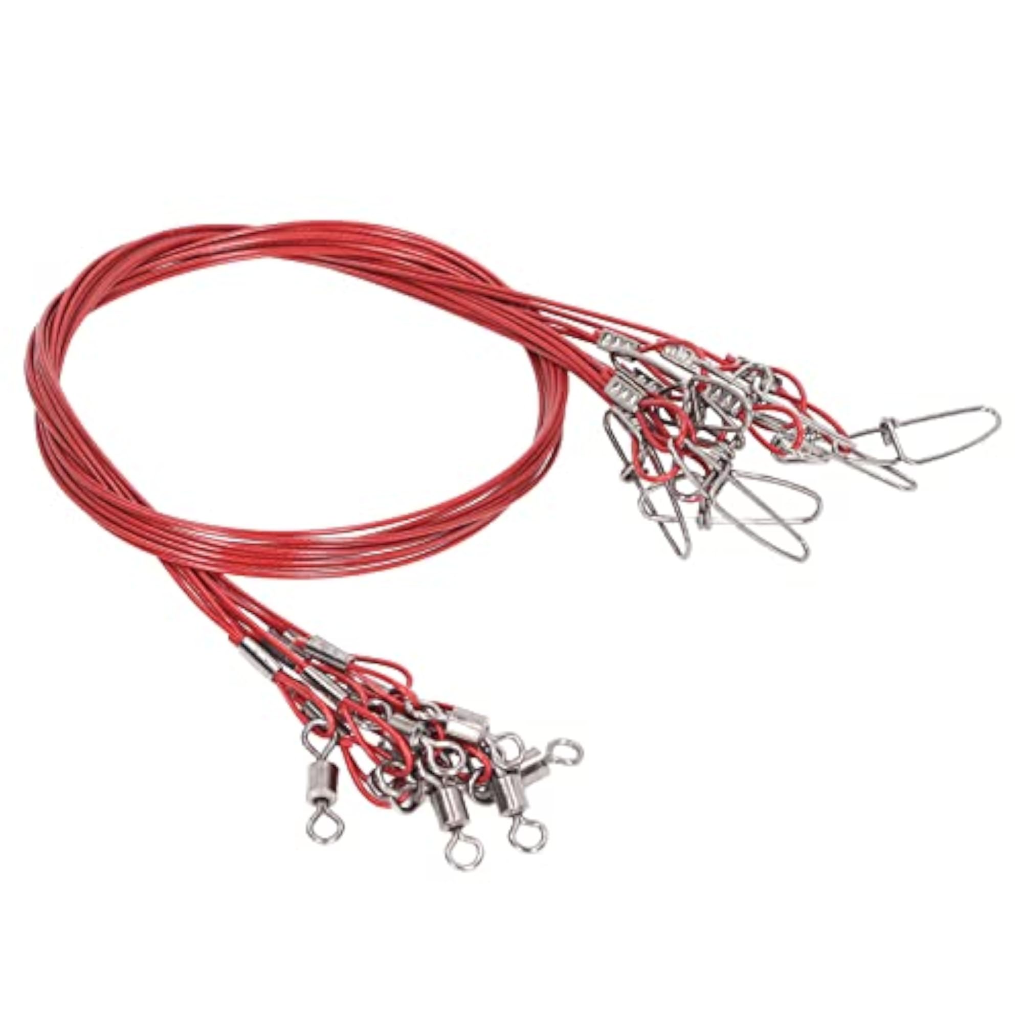 Fishing Leaders, High Steel Fishing Line Leaders with Swivels